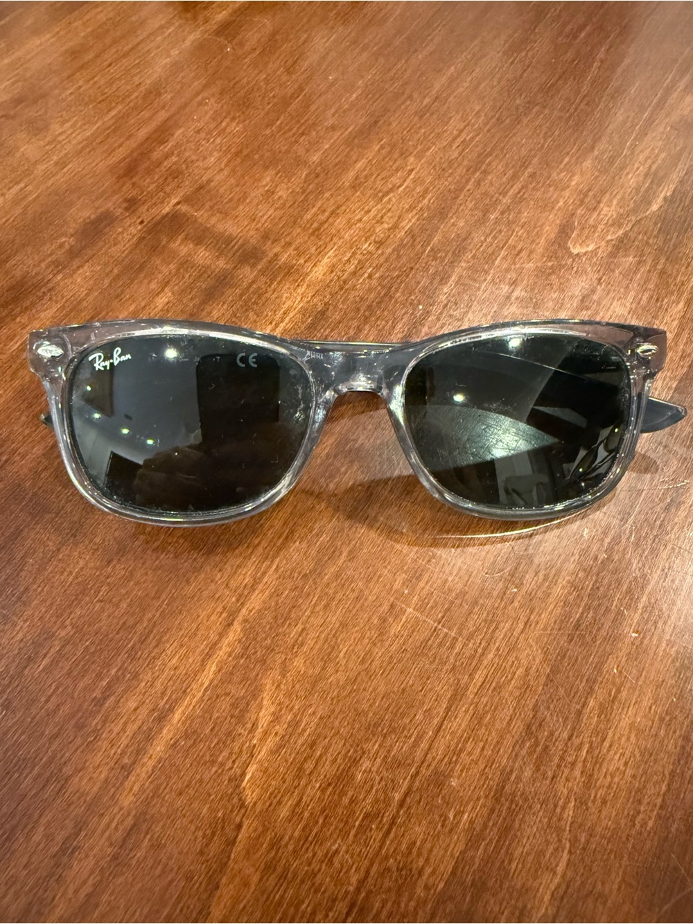 Ray-Ban Youth Clear Frame Black Lens Sunglasses - Transparent/Black